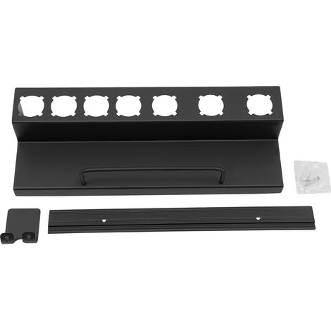 Estantería de pared, fabricada en acero inoxidable resistente, color negro. (1/2)