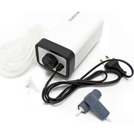 Pompe à air électrique CT-402 - 174 x 80 x 70 mm / 4 W / 2x 2,8 l/min - Aérateur de bassin pour Aération Oxygénation de l'eau (1/2)