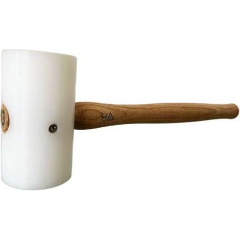 FREUND Kunststoffhammer Polydur , Schonhammer rund weiß Ø 60 mm 01678060