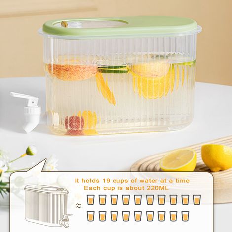 Distributeur de boissons grande capacité, de qualité alimentaire, avec robinet et cuve froide étanche et résistante aux fuites, pour la maison (1/5)