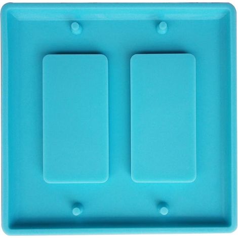 Moule en silicone pour panneau de prise et interrupteur DIY, outils de fabrication et de décoration pour résine époxy cristal - fg (1/5)