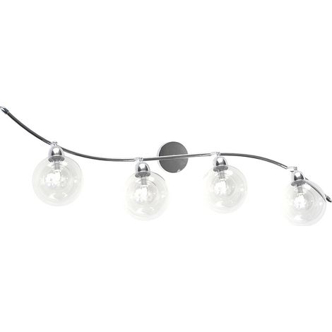 Applique Contemporaneo Orizz Willow Metallo Cromo Vetro Trasparente 4 Luci G9 (1/4)