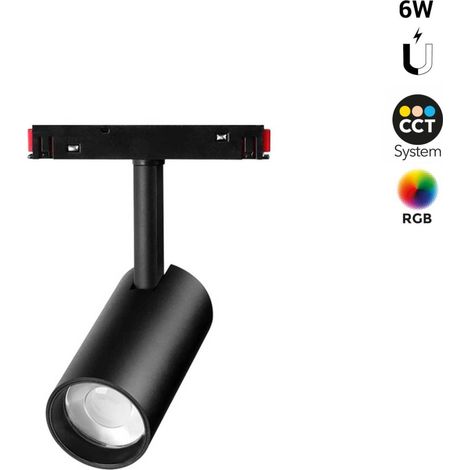 Spot LED sur rail magnétique RGB + CCT - 48V - 6W - Mi Light - (1/5)