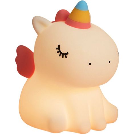 Veilleuse Licorne pour enfants - Veilleuse bébé - Avec capteur tactile - Sans danger pour les enfants - Rechargeable par USB - Intensité réglable - LED (1/5)