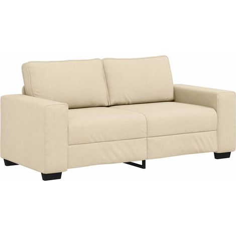 Divano a 2 Posti  Sofa Crema 180x77x82 cm in Tessuto (1/5)