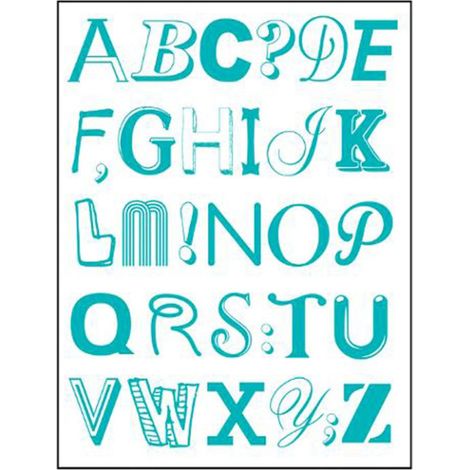 Stickers "Alphabet" 50x70cm Bleu (1/2)