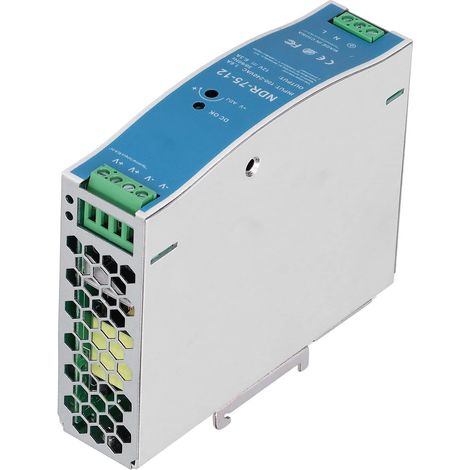 DIN Rail Power Supply, 75.6W 12V DC 6.3A Output (1/5)