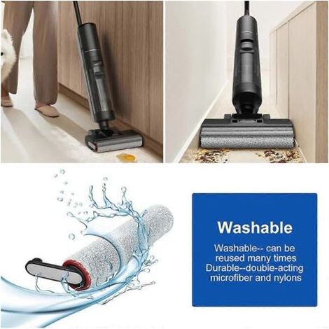 BARKBUSTERS Pièces de rechange pour aspirateur eau et poussière Dreame H12 Pro / H12 Plus / H12 Core : brosse douce, rouleau et filtre HEPA. (1/5)