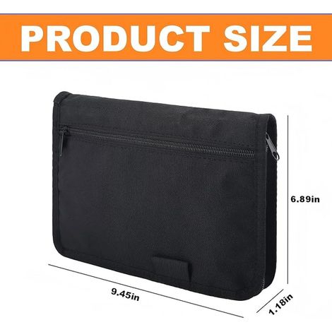Pochette Pour VéHicule,24 X 17,5 cm Organiseur De Boîte À Gants Portable Multi Usages Porte-Documents A5 à Compartiments Multiples pour Factures Reçus Tickets Cartes (1/4)