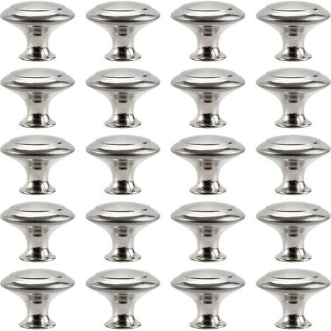 Bouton de Meuble Cuisine Poignées Cabinet Acier Inox Portes Coupe Décoration Porte Cabinet Placard Tiroir Armoire(20PCS) (1/5)
