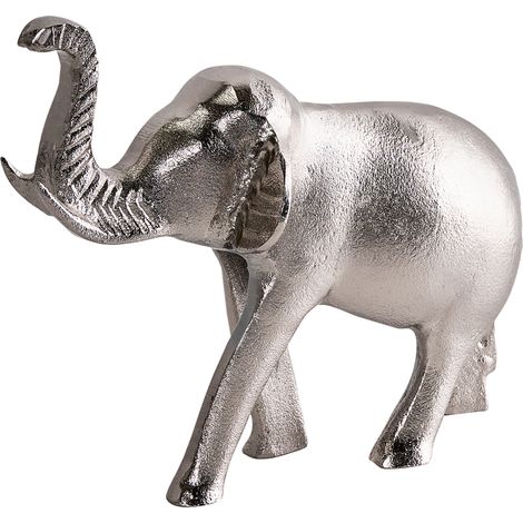 Figura decorativa de elefante para estantería plateado Miogost