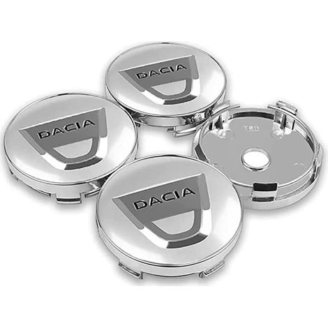 4 Pièces Cache Moyeux pour Dacia Duster 2 (II) HM I 2018-2024, Capuchons de Moyeu de Roue Plastique ABS Anti-poussière Étanches Antirouille Décoration Accessoires,Silver-60mm (1/5)