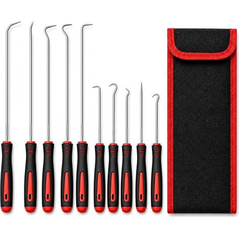 Hook and Pick Set, Spine Seal Tool with Handle, O-Ring Extractor and Removal Hook for Seals, Hoses, Clips, Auto Repair (1/5)