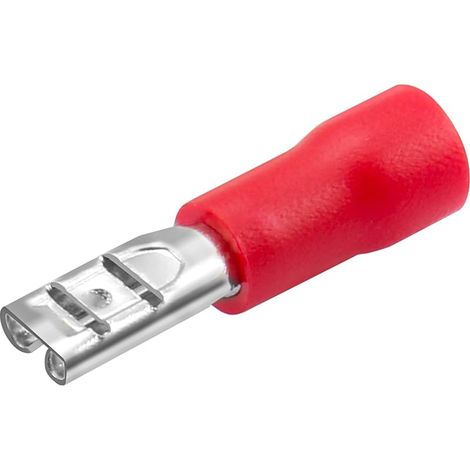 Lot de 100 bornes de câble femelles à déconnexion rapide isolées en vinyle, FDD1.25-110, 2,8 x 0,5 mm, pour 0,5-1,5 mm² (22-16 AWG), rouge, lot de 100 (1/5)