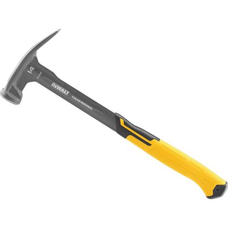 DeWalt 400g Steel Hammer with 235mm Ergonomic Anti-Vibration Handle, Straight Claw for Nail Extraction