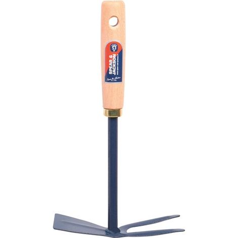 Zappa da fiore con manico in legno da 28 cm con forca e pala - Spear & Jackson
