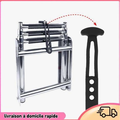 Sangle En Caoutchouc - Pour Echelle Telescopique De Bateau - Fixation Securisee 4 Trous - 1 Unite (1/5)