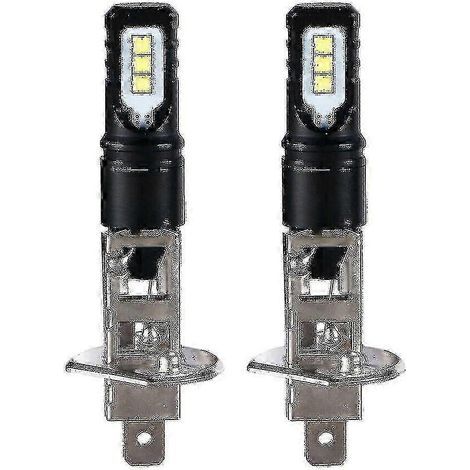 Ampoules LED H1 6000K 6000LM pour phares, blanc super lumineux, kit de conversion feux de route/croisementJC (1/3)