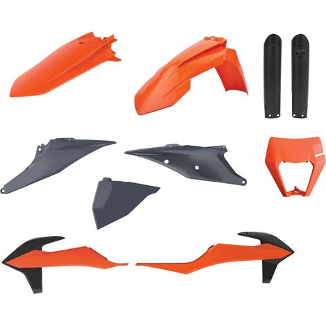 Kit di plastiche Polisport KTM EXC 20-23 Arancione Grigio Resistente