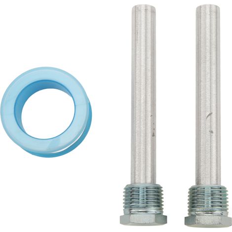 Tige d'anode magnésium 2 pièces, robuste et fiable, filetage NPT 1/2 pouce, bouchon bleu en zinc, pour chauffe-eau camping-car et réservoir d'eau chaude. (1/5)