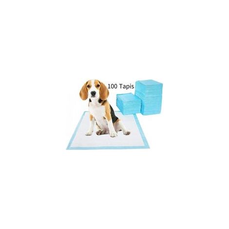 Lot de 100 Tapis Educateurs pour Chiens, 33 x 45 cm Couches Tapis de Dressage jetables pour Chiot,Super absorbants,Anti-odeurs,