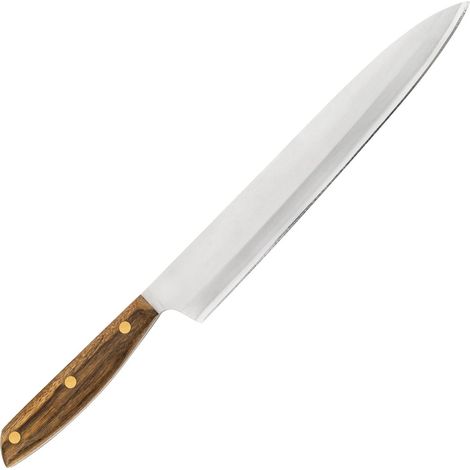 Arcs Nordika Serie - Yanagiba Messer - Edelstahl NITRUM - Klinge de 240 mm - Griff de Ovengkol Holz 100% natürlich de Wälder - Verpackung 100% recycelt