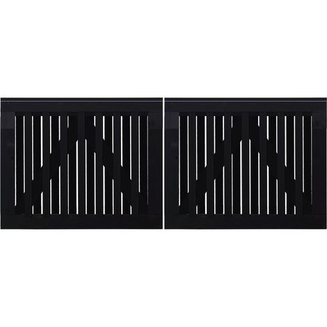 Plus Doppeltor Nagano 200 x 80 cm RAL 9005 Schwarz