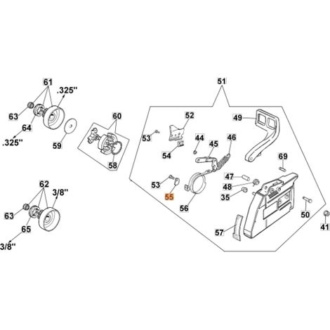 Lamierino motosega modelli GS630 ORIGINALE OLEOMAC 50010084 097000140
