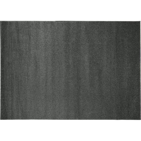 Tapis tissé à Poils Courts - en 100 % polypropylène - Convient pour Chauffage au Sol et Robot aspirateur - 120 x 170 cm - Gris uni (1/3)