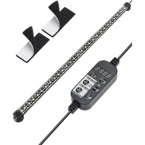 Lumière LED pour aquarium 24/7 avec tubes fluorescents à spectre complet avec LED multicolore avec mode D/N, effets monochromes, minuterie et luminosité réglable (1/5)