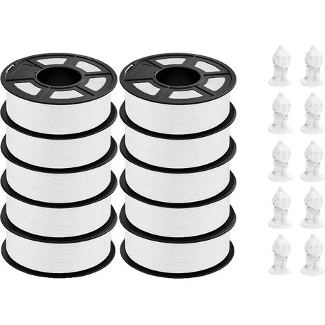 Filamento per stampante 3D, materiale TPU, ecologico, PLA bianco 11 kg (1/2)