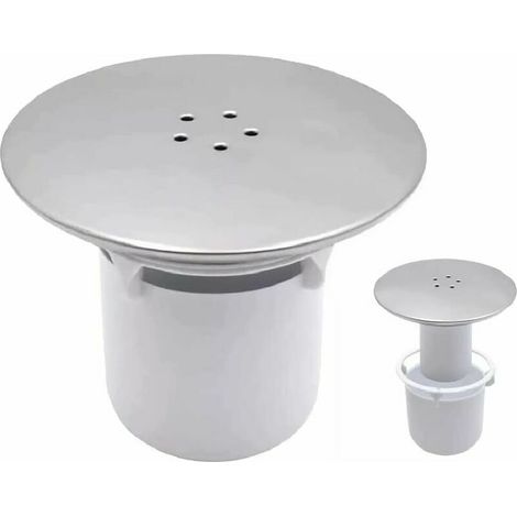 Bouchon de vidange de douche - 90 mm/115 mm - Trou de vidange de rechange facile à installer - Finition chromée - Débit rapide - Couvercle de vidange de douche