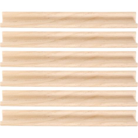 6 Beige Wooden Domino and Letter Boards, Sturdy and Decorative, 19cm, for DIY and Home Decor (1/5)