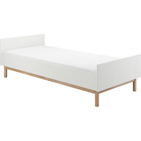 Lit 90x200 sommier inclus Pinio Miloo Blanc (1/3)