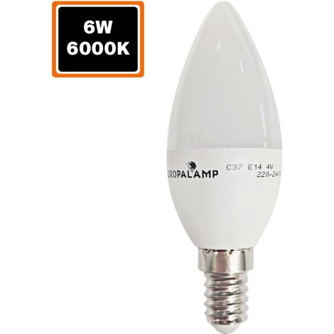 Ampoule LED flamme E14 6W 6000K Haute Luminosité
