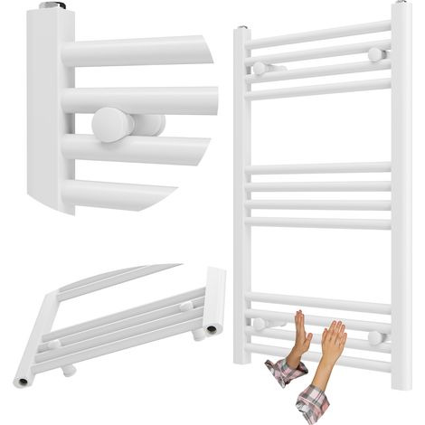 Radiateur sèche-serviettes salle de bain Granitan BRENO 50x80 cm blanc 322W acier élégant et fonctionnel (1/5)