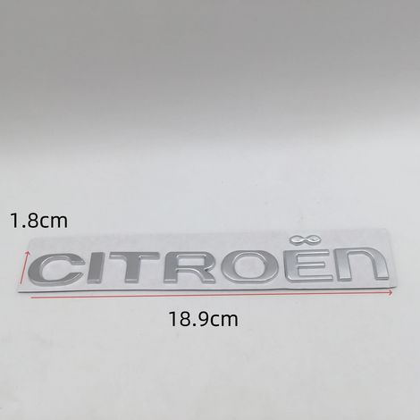 Lettres argentées - 1 pièce - Emblème 3D en métal pour voiture Citroën (avant, capot, arrière, coffre) - Accessoire de style auto (1/5)