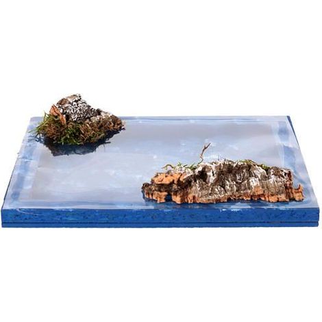TRATTO DI MARE APERTO CON SCOGLI PER PRESEPE O MODELLISMO