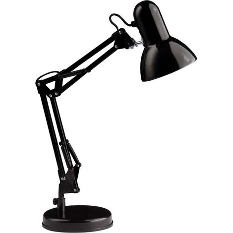 BRILLIANT lampe de table Henry noir 1x A60, E27, 28W, adapté aux lampes normales (non incluses) Échelle A ++ à E Avec interrupteur à cordon (1/3)