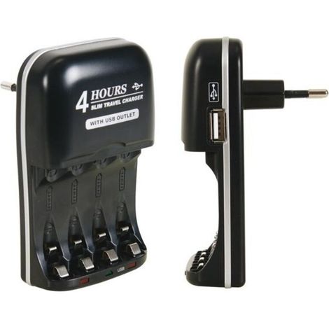 CHARGEUR RAPIDE POUR ACCUS NIMH AVEC SORTIE USB VLE2 RI646 (1/5)
