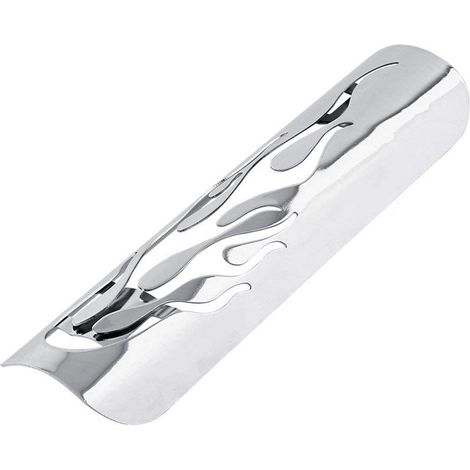 Protector térmico para escape de motocicleta de 23 x 6,2 cm, protección contra quemaduras - Cubierta de estilo personalizado para tubos de 50-70 mm