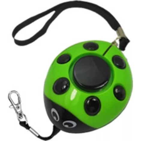 Alarme personnelle sac à main défense 130 dB - imitation cri humain aigu d'alerte de détresse coccinelle - Vert (1/2)