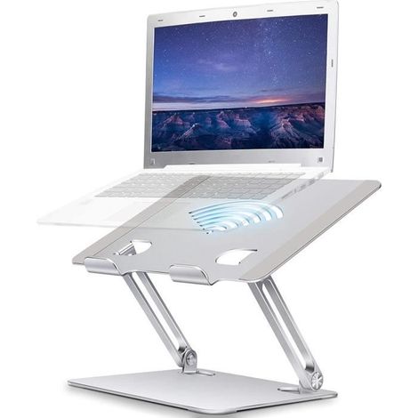 KLVGTIFS PUSupport Ordinateur Portable - CHEFLAUD - Laptop Stand - Réglable - Ventilé - Aluminium (1/4)