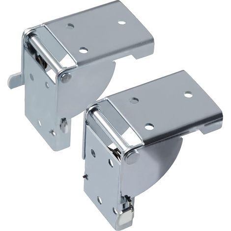 ® Ferrures pliantes pour pieds de table et bancs, 1 paire, en acier zingué, pour pieds de table 38 x 38 mm, produit de qualité pour votre intérieur (1/5)