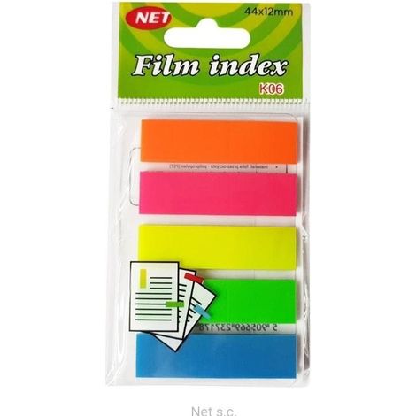 Neon-transparente Indexlaschen 5x25K