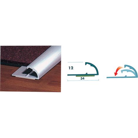 CONF. 2 PROFILI ALLUMINIO PASSATOIA 67 CM ARG