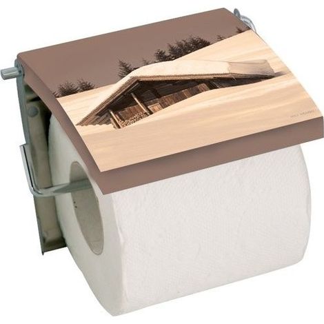 Porte-rouleau papier toilette mural COTTAGE MSV, support WC design salle de bain (1/2)