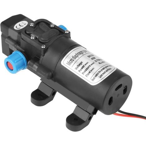 Pompe auto-amorçante à Micro diaphragme, DC 12V 45W, faible bruit, débit 4L/min, noir- (1/4)
