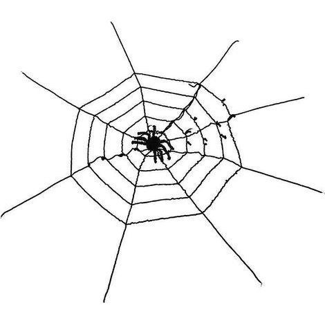 Set mit 2 Spinnennetzen für Halloween-Dekorationen (1/3)
