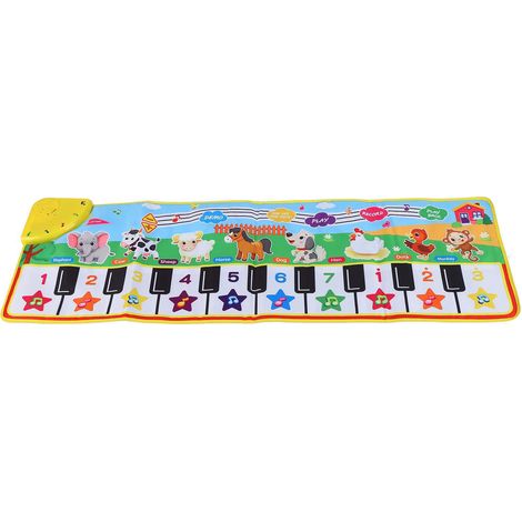 Tapis musical tactile pour bébé, clavier de piano animal, tapis de danse pour l'éveil des enfants (1/5)